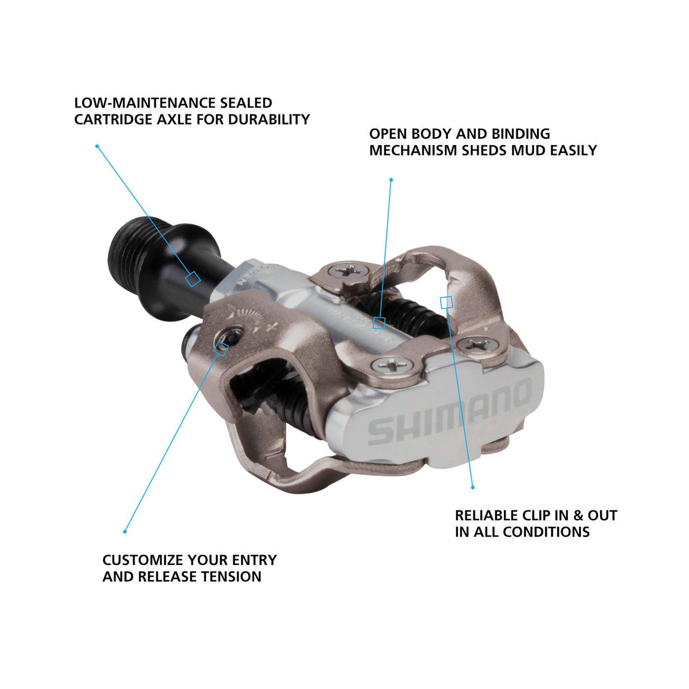 shimano m515 pedals Shimano PD-M540 SPD Pedals | MTB Pedals