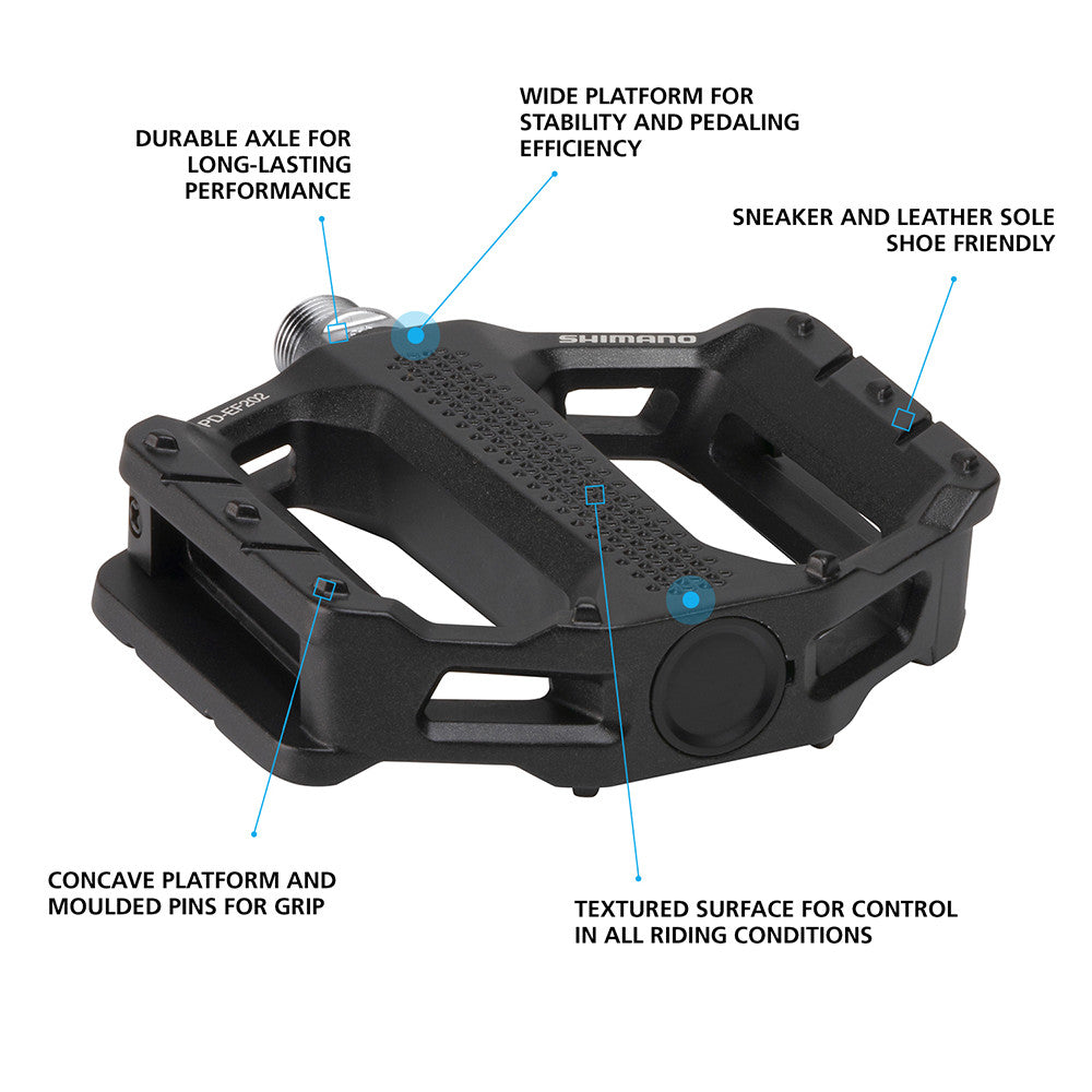Shimano PD-EF202 Aluminum Flat Pedal | Flat Pedals | Ride Shimano
