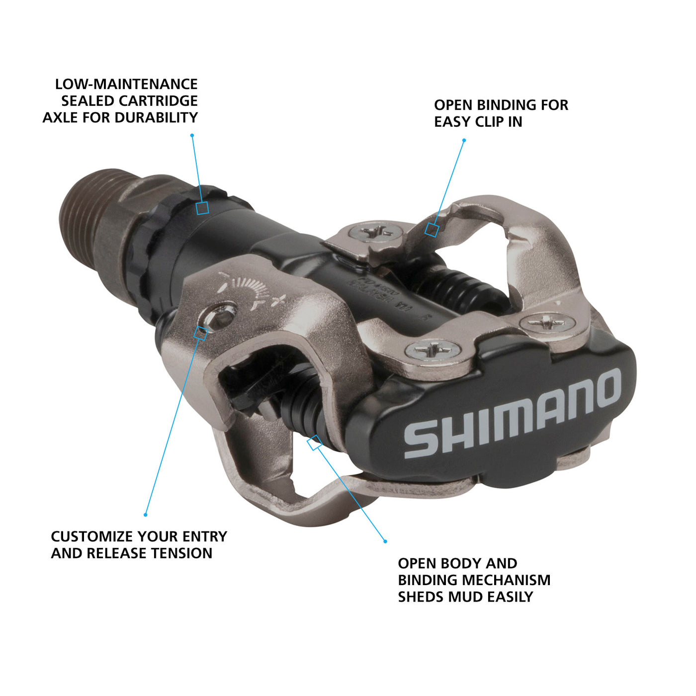 pd-m520 シューズ セット Shimano PD-M520 SPD Pedals | MTB Pedals | Ride Shimano