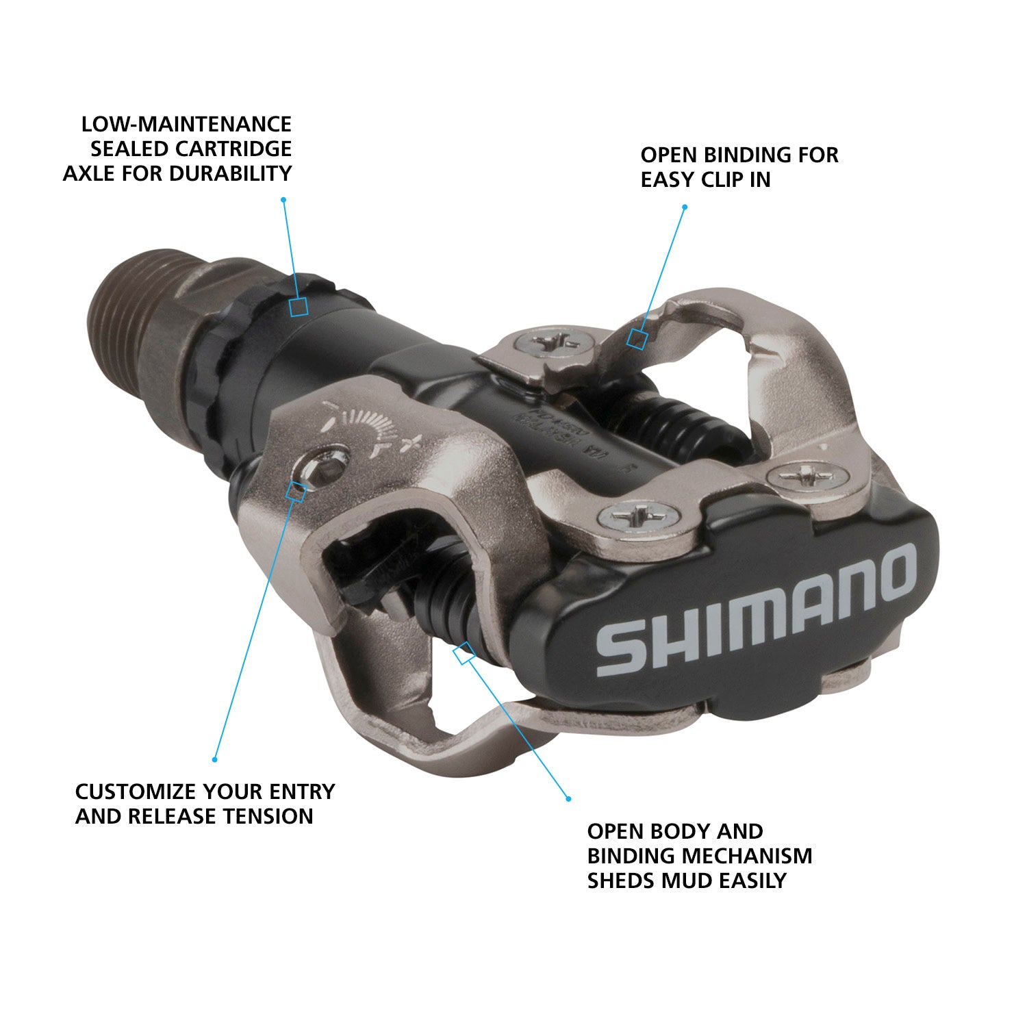 pd-m520 シューズ セット Shimano PD-M520 SPD Pedals | MTB Pedals | Ride Shimano