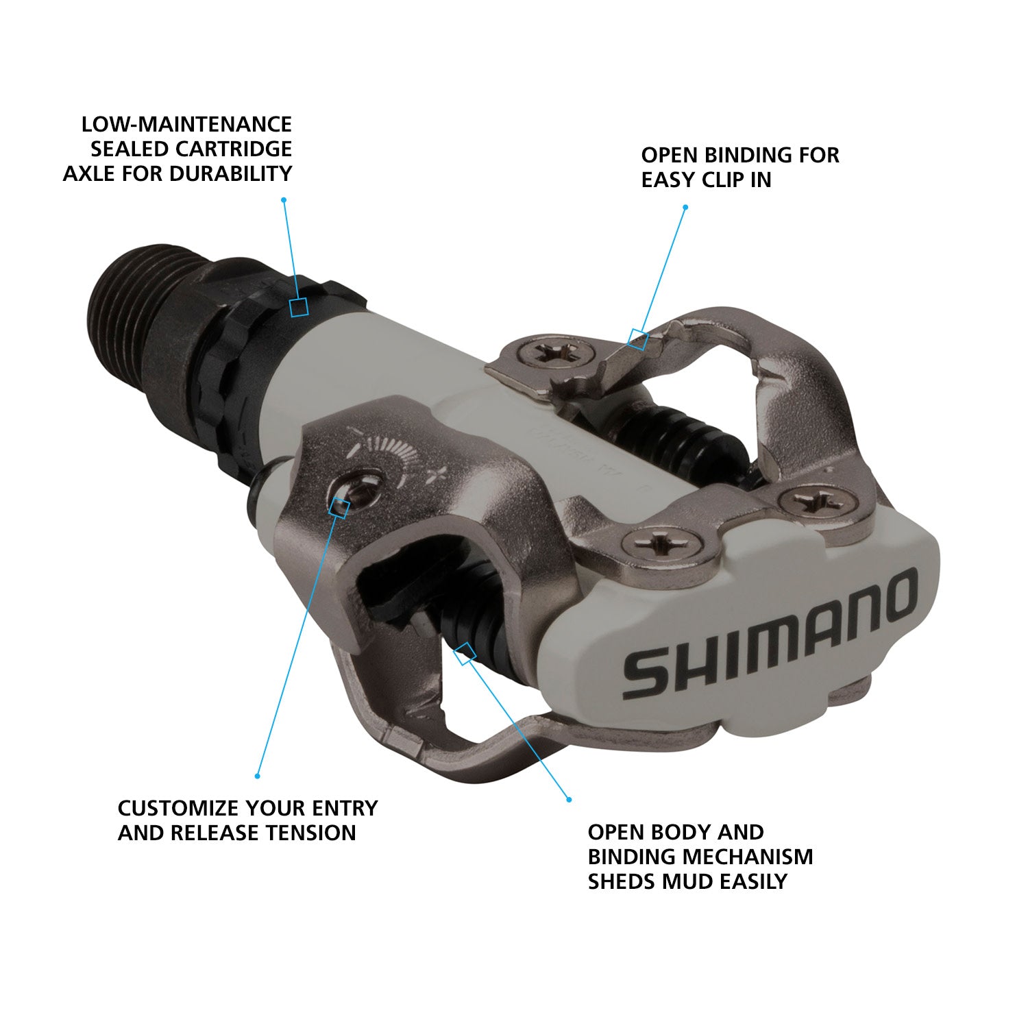 Shimano PD M520 SPD Pedals MTB Pedals Ride Shimano shimano-pd-m520-spd-pedals-mtb-pedals-ride-shimano